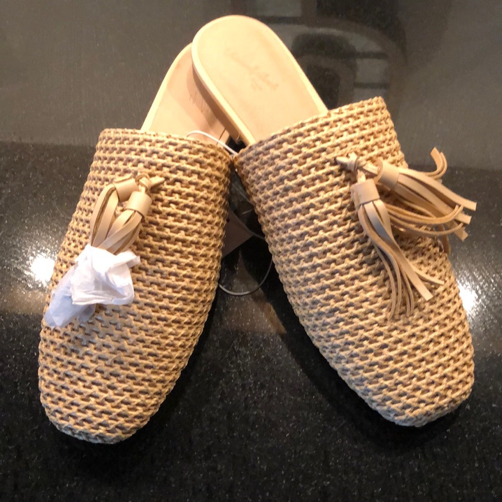 NWT tweed mules